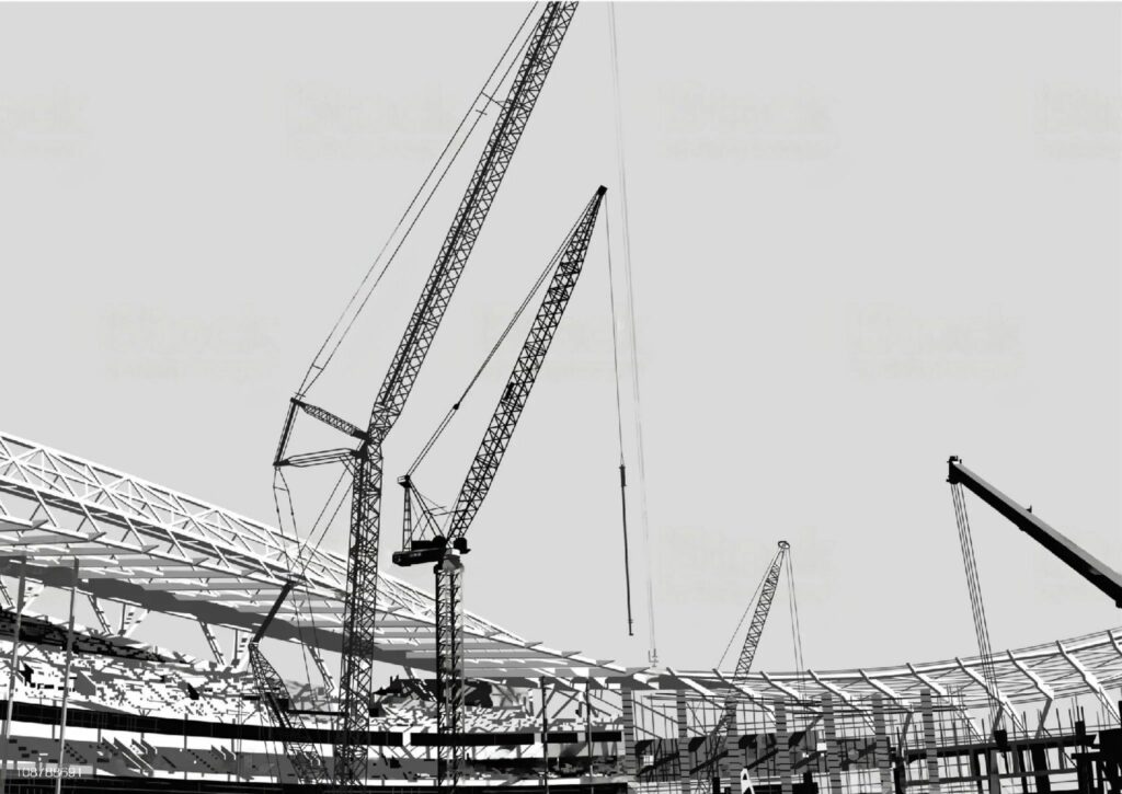 construction dun stade de football standard
